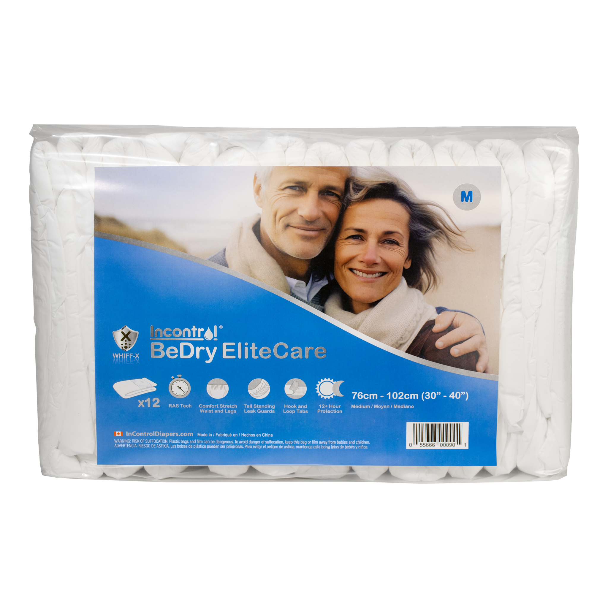 InControl BeDry EliteCare Premium Incontinence Briefs